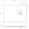 Душевой поддон из искусственного мрамора BELBAGNO TRAY-MR-UNO-AH-120/90-35-NERO-NO