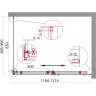 Душевой уголок 120x90 см BELBAGNO ACQUA-AH-1-120/90-C-Cr