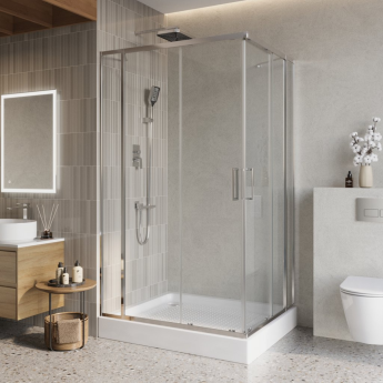 Душевой уголок BELBAGNO LUCE-AH-22-110/100-C-Cr