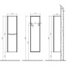 Шкаф подвесной BELBAGNO ANCONA-N-1500-2A-SC-BL-L