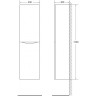 Шкаф подвесной BELBAGNO FLY-MARINO-1500-2A-SC-BL-P-L