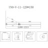 Шторка для ванны 120 см BELBAGNO UNO-V-11-120/150-P-Cr
