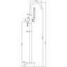 Смеситель напольный для ванны BELBAGNO NOVA NOV-FMT-IN