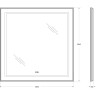Зеркало BELBAGNO KRAFT SPC-KRAFT-900-800-LED-TCH-WARM-NERO в алюминиевой раме со встроенным светильником, 900x32x800 мм